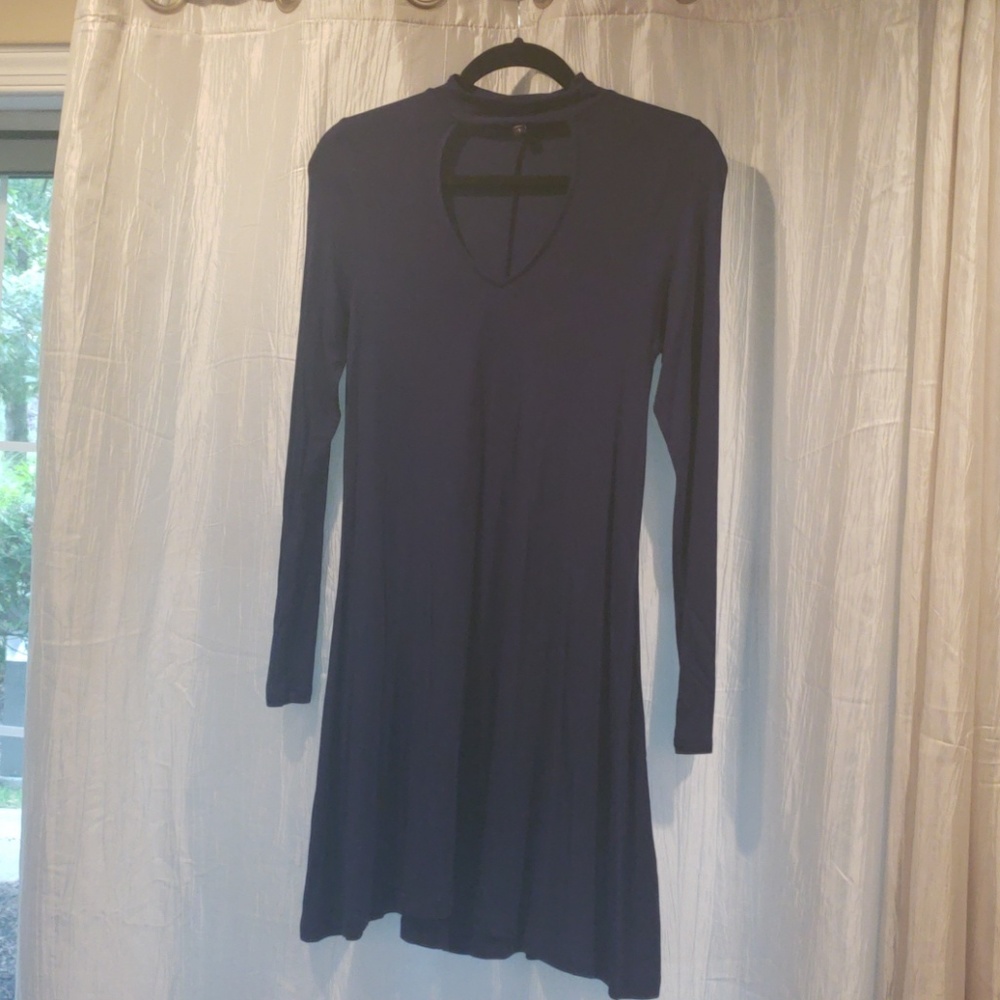 Teal Express skater dress